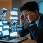 dramatic tech illustration and chat bubble